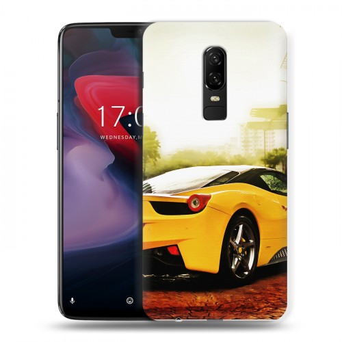 Дизайнерский пластиковый чехол для OnePlus 6 Ferrari