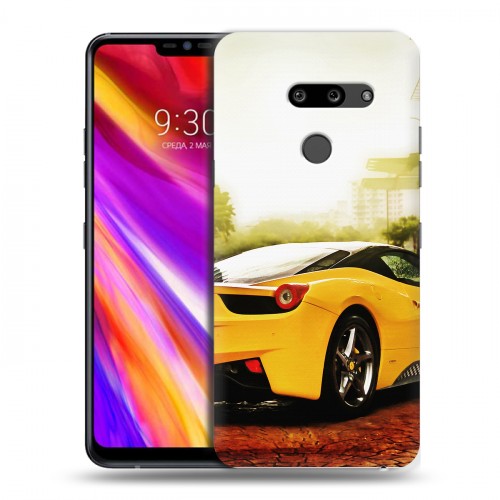 Дизайнерский пластиковый чехол для LG G8 ThinQ Ferrari