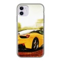 Дизайнерский силиконовый чехол для Iphone 11 Ferrari