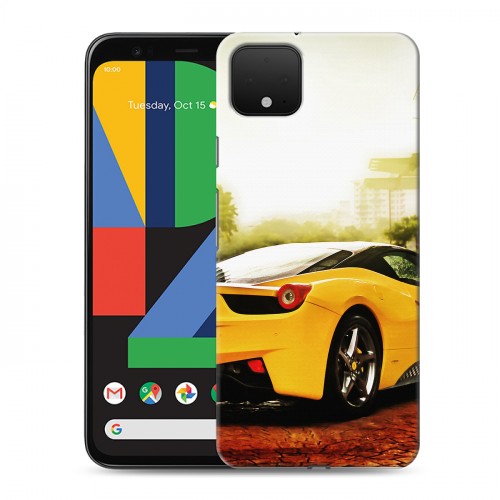 Дизайнерский пластиковый чехол для Google Pixel 4 Ferrari