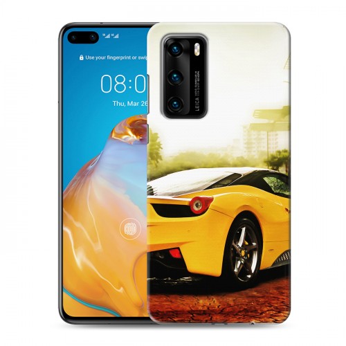 Дизайнерский силиконовый с усиленными углами чехол для Huawei P40 Ferrari