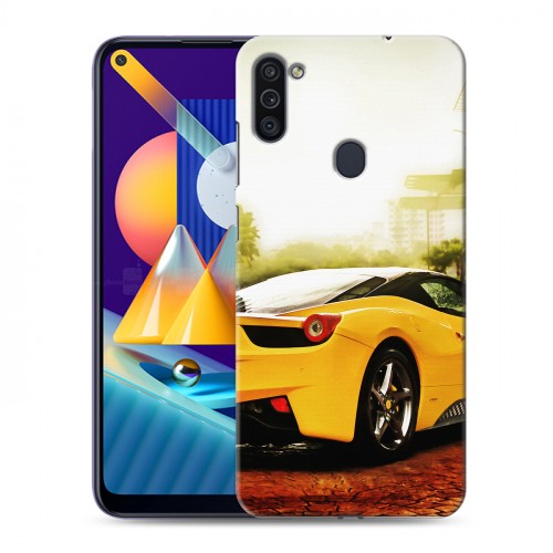 Дизайнерский пластиковый чехол для Samsung Galaxy M11 Ferrari