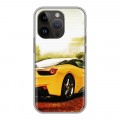 Дизайнерский силиконовый чехол для Iphone 14 Pro Ferrari