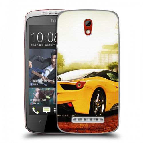 Дизайнерский пластиковый чехол для HTC Desire 500 Ferrari