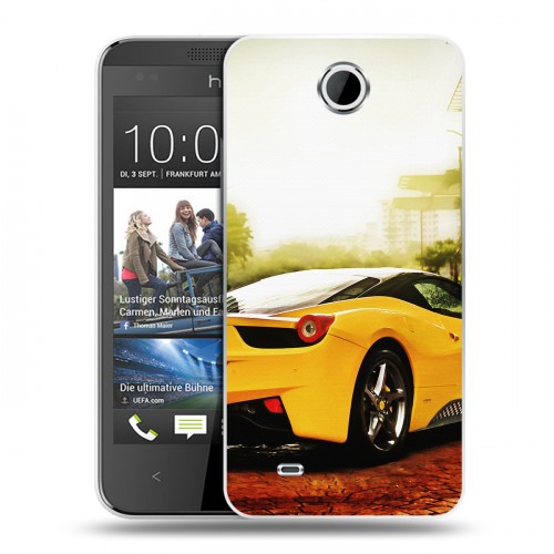 Дизайнерский пластиковый чехол для HTC Desire 300 Ferrari