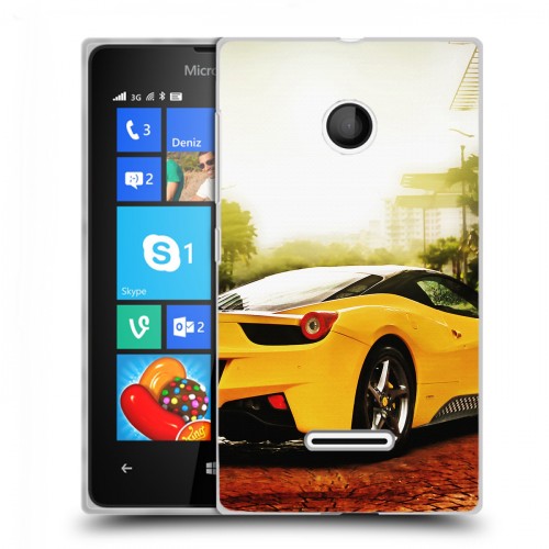 Дизайнерский пластиковый чехол для Microsoft Lumia 435 Ferrari