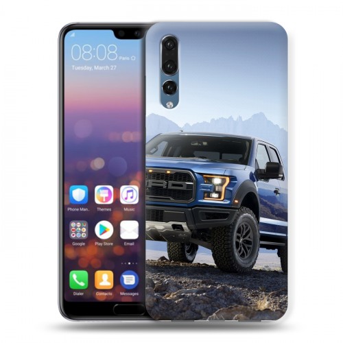 Дизайнерский силиконовый с усиленными углами чехол для Huawei P20 Pro Ford