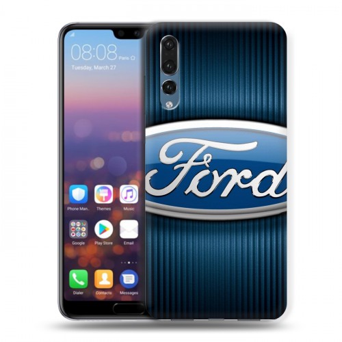 Дизайнерский силиконовый с усиленными углами чехол для Huawei P20 Pro Ford