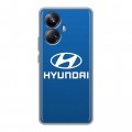 Дизайнерский силиконовый с усиленными углами чехол для Realme 10 Pro Plus Hyundai