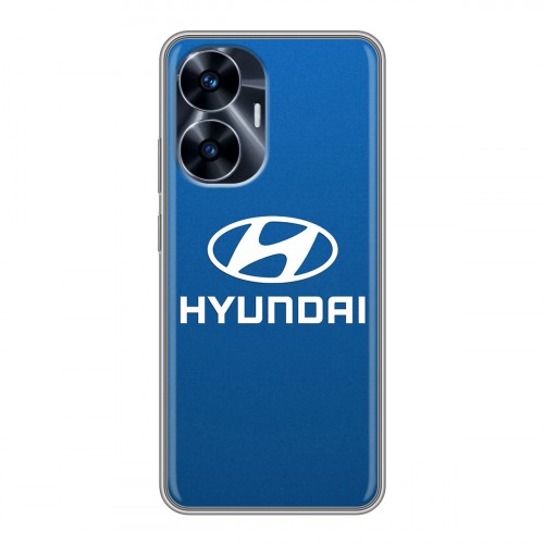 Дизайнерский силиконовый с усиленными углами чехол для Realme C55 Hyundai