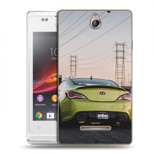 Дизайнерский пластиковый чехол для Sony Xperia E Hyundai