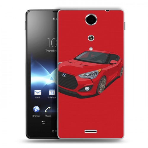 Дизайнерский пластиковый чехол для Sony Xperia TX Hyundai