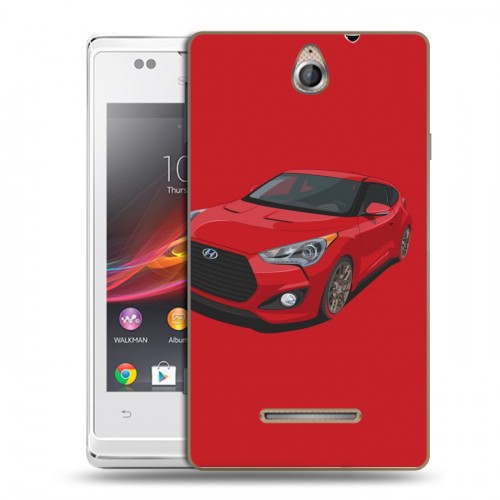 Дизайнерский пластиковый чехол для Sony Xperia E Hyundai