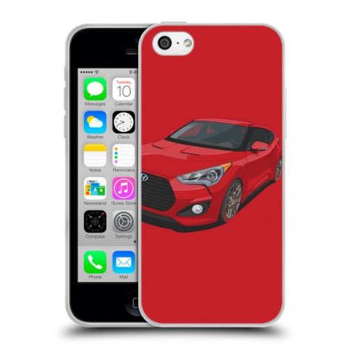 Дизайнерский пластиковый чехол для Iphone 5c Hyundai