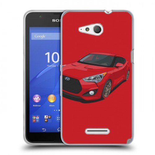 Дизайнерский пластиковый чехол для Sony Xperia E4g Hyundai