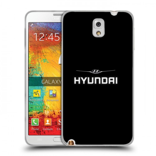 Дизайнерский пластиковый чехол для Samsung Galaxy Note 3 Hyundai
