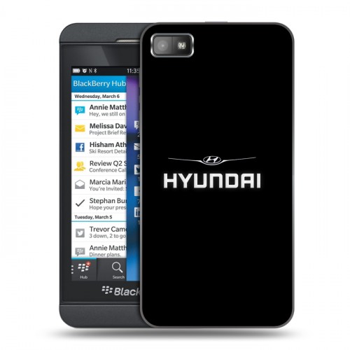 Дизайнерский пластиковый чехол для BlackBerry Z10 Hyundai