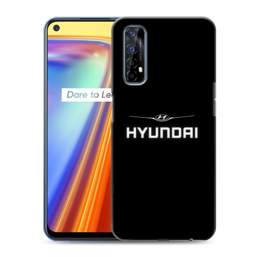 Дизайнерский силиконовый с усиленными углами чехол для Realme 7 Hyundai