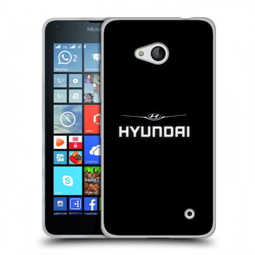 Дизайнерский пластиковый чехол для Microsoft Lumia 640 Hyundai