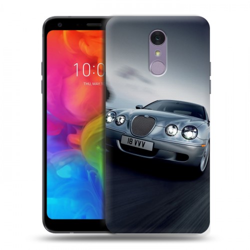 Дизайнерский пластиковый чехол для LG Q7 Jaguar