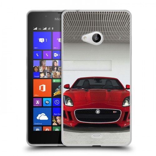 Дизайнерский пластиковый чехол для Microsoft Lumia 540 Jaguar