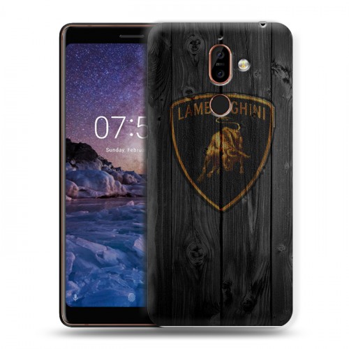 Дизайнерский пластиковый чехол для Nokia 7 Plus Lamborghini