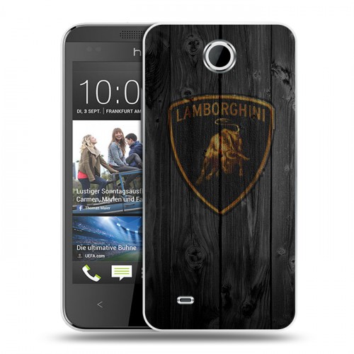 Дизайнерский пластиковый чехол для HTC Desire 300 Lamborghini