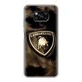 Дизайнерский силиконовый с усиленными углами чехол для Xiaomi Poco X3 Lamborghini