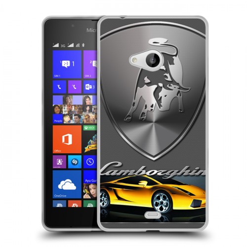 Дизайнерский пластиковый чехол для Microsoft Lumia 540 Lamborghini