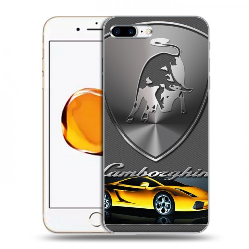 Дизайнерский пластиковый чехол для Iphone 7 Plus / 8 Plus Lamborghini