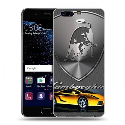 Дизайнерский пластиковый чехол для Huawei P10 Lamborghini