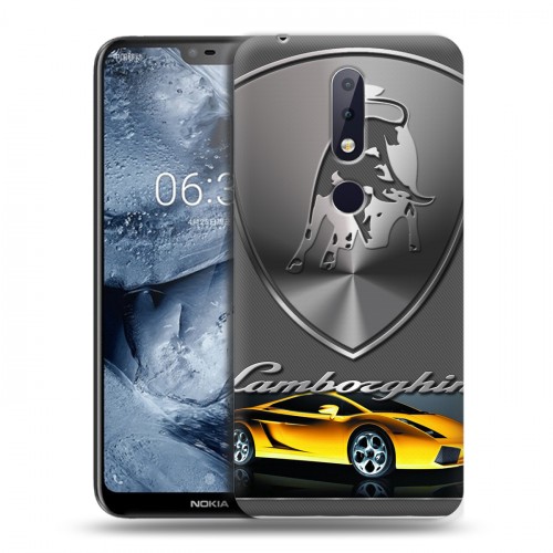 Дизайнерский пластиковый чехол для Nokia 6.1 Plus Lamborghini