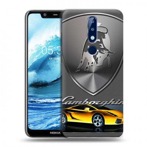 Дизайнерский пластиковый чехол для Nokia 5.1 Plus Lamborghini