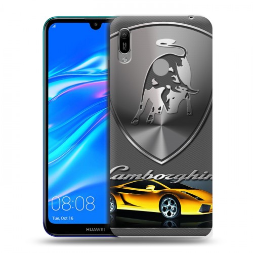 Дизайнерский пластиковый чехол для Huawei Y6 (2019) Lamborghini