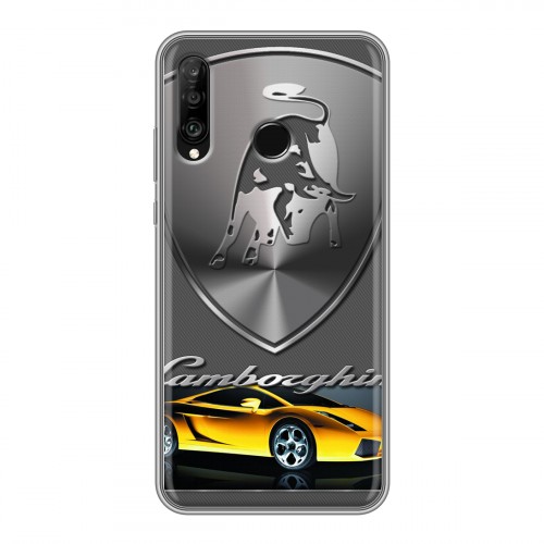 Дизайнерский силиконовый чехол для Huawei P30 Lite Lamborghini