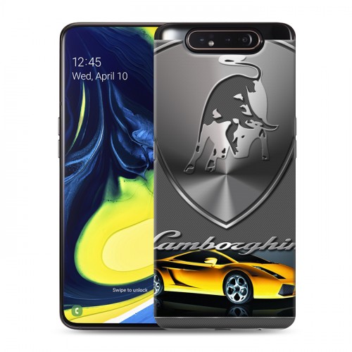 Дизайнерский пластиковый чехол для Samsung Galaxy A80 Lamborghini