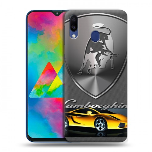 Дизайнерский пластиковый чехол для Samsung Galaxy M20 Lamborghini