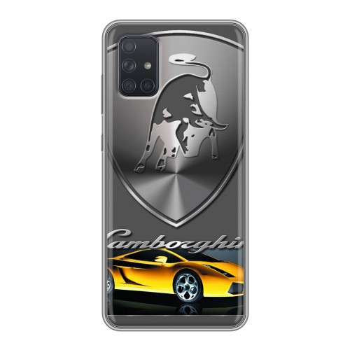 Дизайнерский силиконовый чехол для Samsung Galaxy A71 Lamborghini