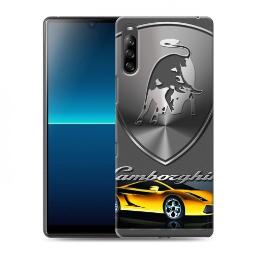 Дизайнерский силиконовый с усиленными углами чехол для Sony Xperia L4 Lamborghini