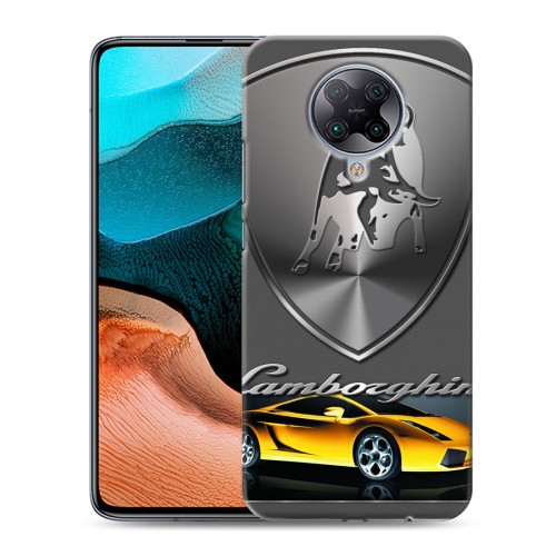 Дизайнерский силиконовый с усиленными углами чехол для Xiaomi RedMi K30 Pro Lamborghini