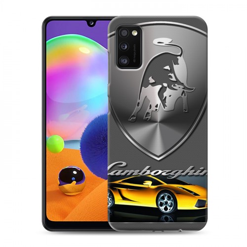 Дизайнерский силиконовый чехол для Samsung Galaxy A41 Lamborghini