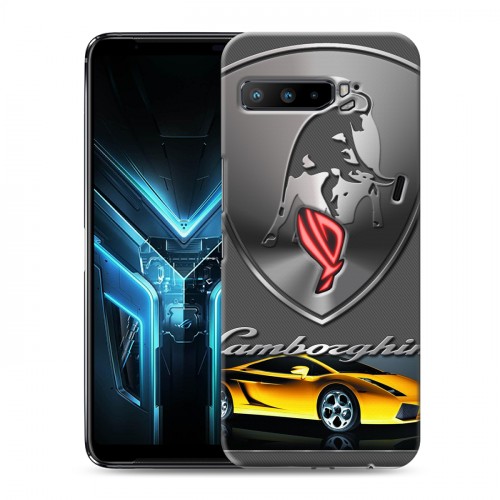 Дизайнерский силиконовый с усиленными углами чехол для ASUS ROG Phone 3 Lamborghini