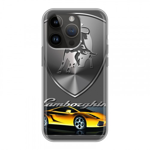 Дизайнерский силиконовый чехол для Iphone 14 Pro Lamborghini