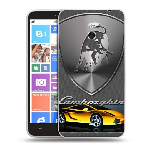 Дизайнерский пластиковый чехол для Nokia Lumia 1320 Lamborghini