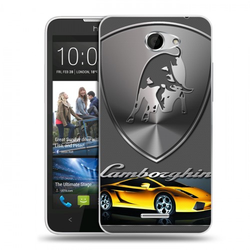 Дизайнерский пластиковый чехол для HTC Desire 516 Lamborghini