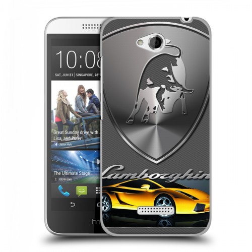 Дизайнерский пластиковый чехол для HTC Desire 616 Lamborghini