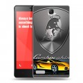 Дизайнерский пластиковый чехол для Xiaomi RedMi Note Lamborghini