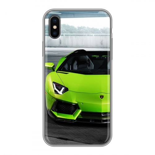 Дизайнерский силиконовый чехол для Iphone x10 Lamborghini