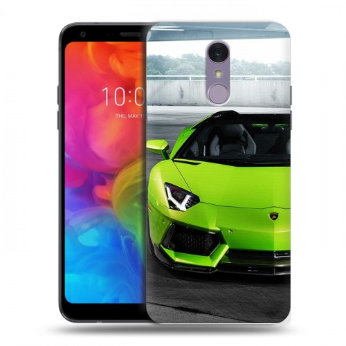 Дизайнерский пластиковый чехол для LG Q7 Lamborghini