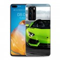 Дизайнерский силиконовый с усиленными углами чехол для Huawei P40 Lamborghini